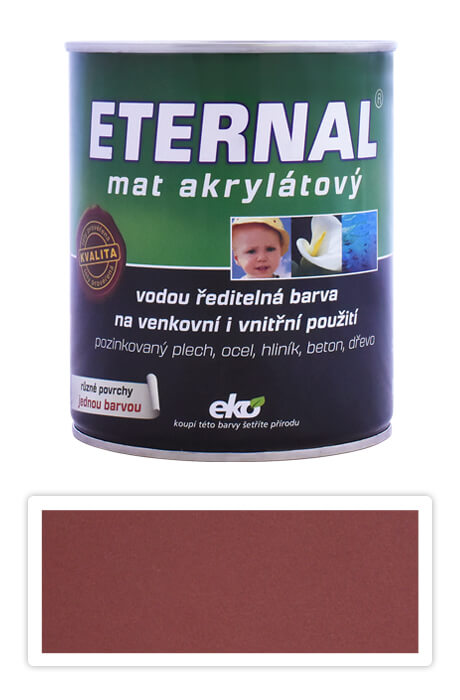 ETERNAL Mat akrylátový - vodou ředitelná barva 0.7 l Červenohnědá 07