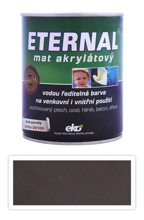 ETERNAL Mat akrylátový - vodou ředitelná barva 0.7 l Tmavě hnědá 09