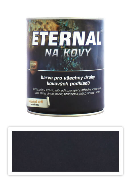 ETERNAL Na kovy - antikorozní barva na kov 0.35 l Kovářská černá 460