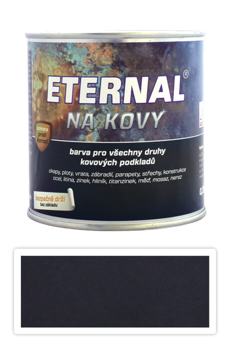 ETERNAL Na kovy - antikorozní barva na kov 0.7 l Kovářská černá 460