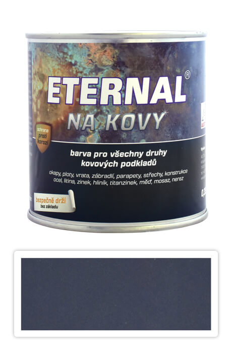 ETERNAL Na kovy - antikorozní barva na kov 0.7 l Kovářská tmavě šedá 454