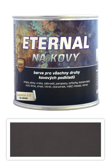 ETERNAL Na kovy - antikorozní barva na kov 0.7 l Palisandr 410