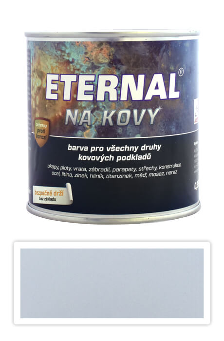 ETERNAL Na kovy - antikorozní barva na kov 0.7 l Světle šedá 402