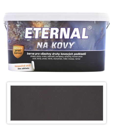 ETERNAL Na kovy - antikorozní barva na kov 5 l Palisandr 410