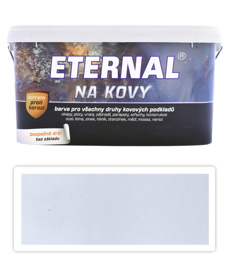 ETERNAL Na kovy - antikorozní barva na kov 5 l Stříbrná 441