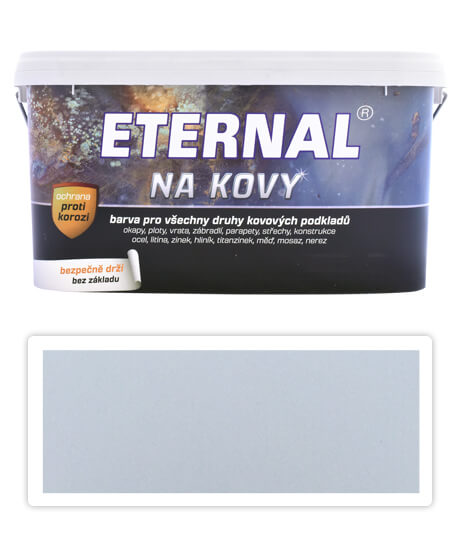 ETERNAL Na kovy - antikorozní barva na kov 5 l Světle šedá 402