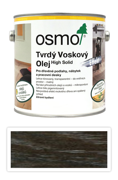 OSMO Tvrdý voskový olej Efekt pro interiéry 2.5 l Stříbrný 3091