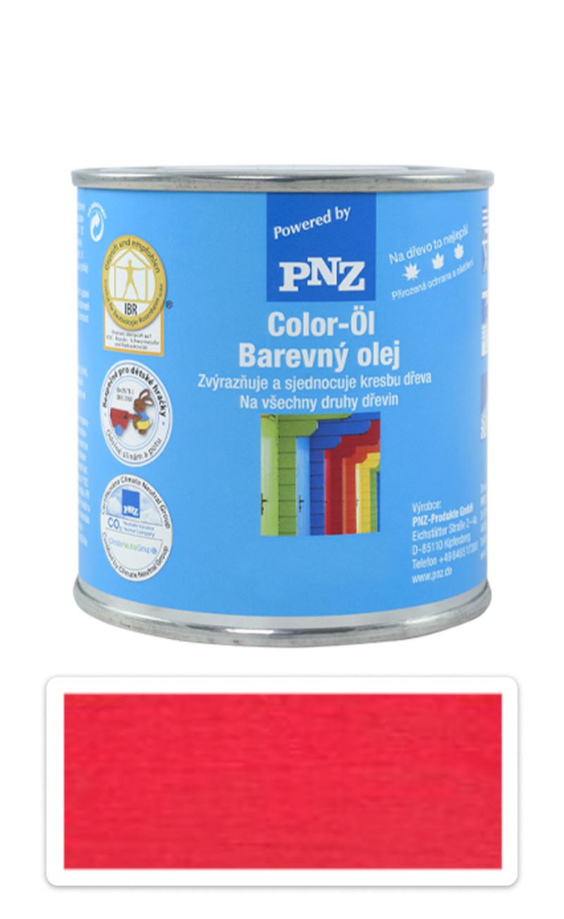 PNZ Barevný olej 0.25 l Makově červený