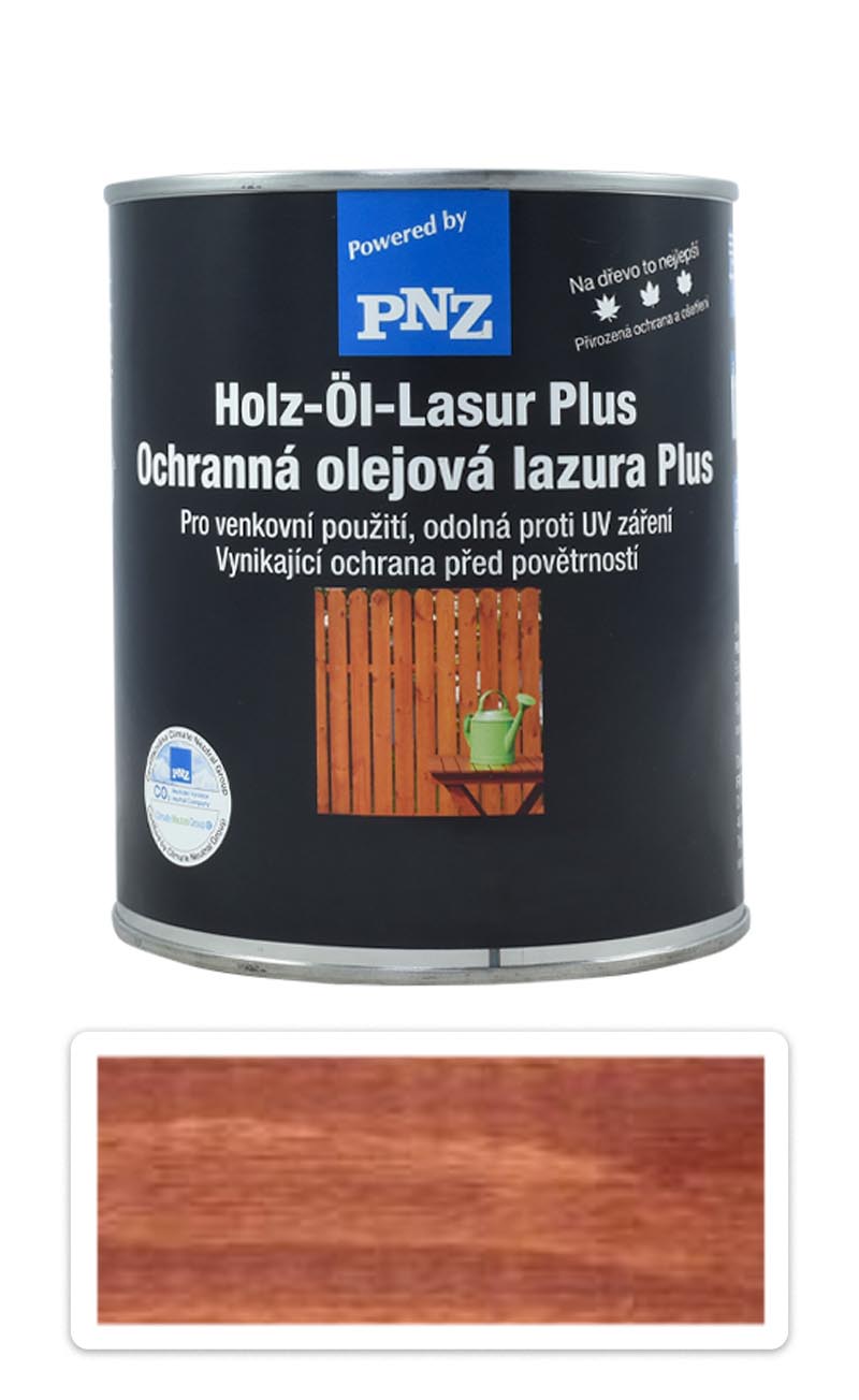 PNZ Ochranná olejová lazura Plus 0.75 l Mahagon