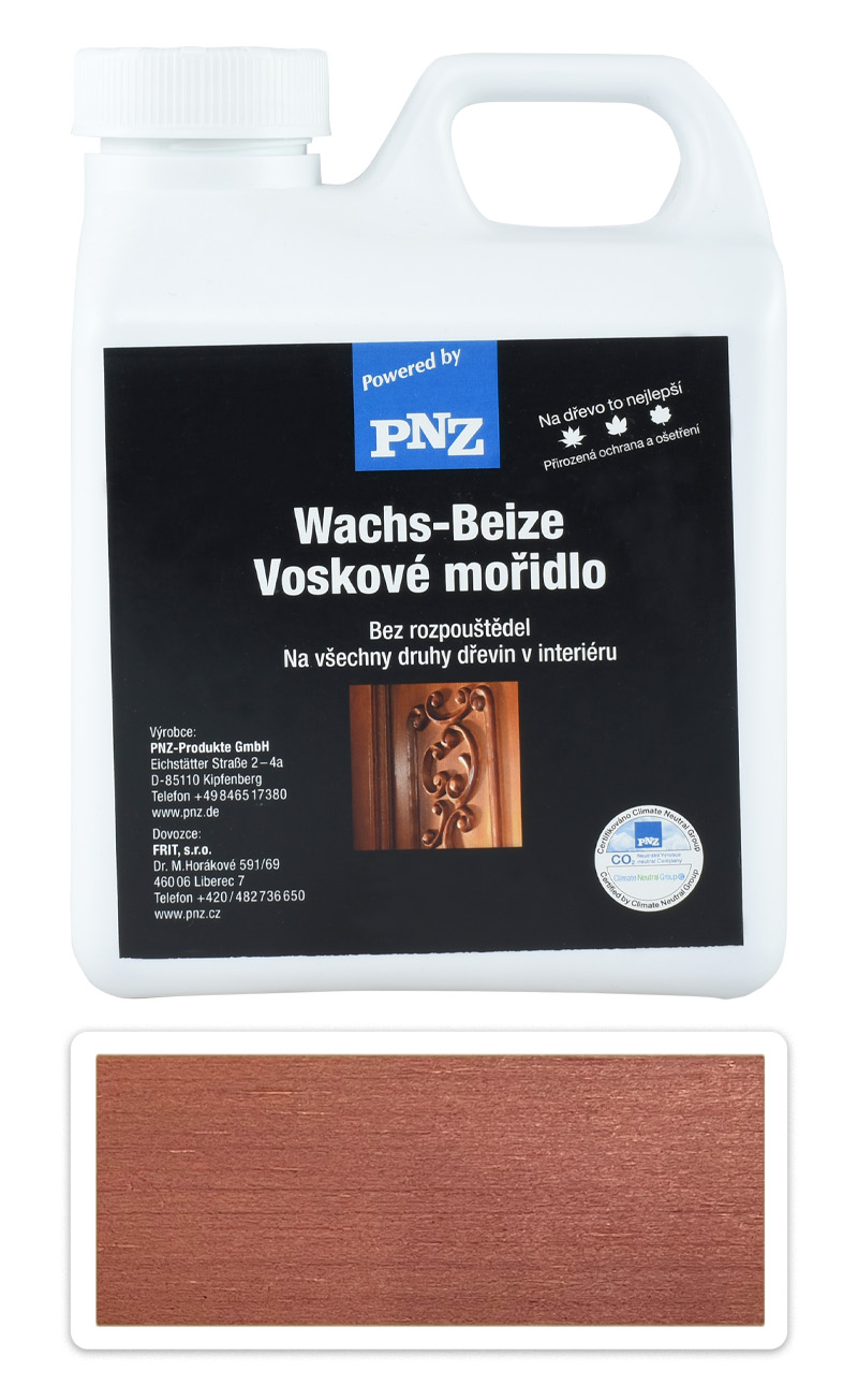 PNZ Voskové mořidlo 1 l Korálově červená