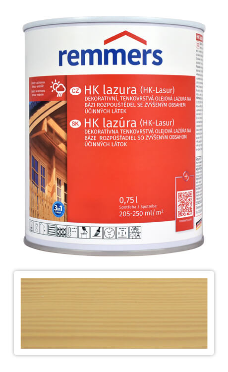 REMMERS HK-lasur - ochranná lazura na dřevo pro exteriér 0.75 l Hemlock