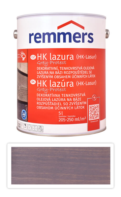 REMMERS HK lazura Grey Protect - ochranná lazura na dřevo pro exteriér 5 l Toskanagrau / Toskánská šedá FT 20925