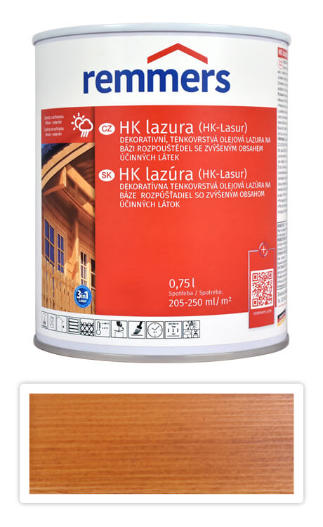 REMMERS HK lazura - ochranná lazura na dřevo pro exteriér 0.75 l Pinie