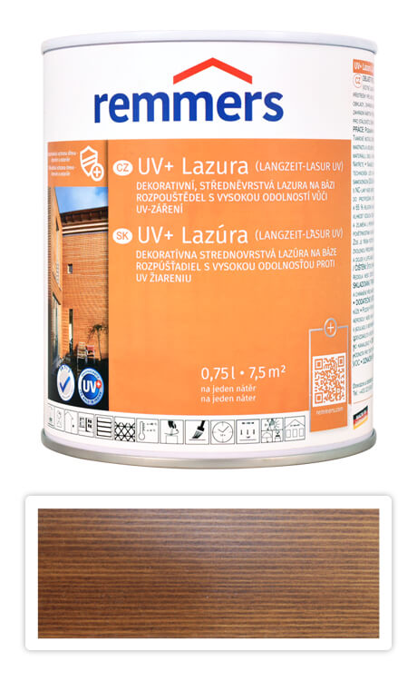 REMMERS UV+ Lazura - dekorativní lazura na dřevo 0.75 l Palisandr