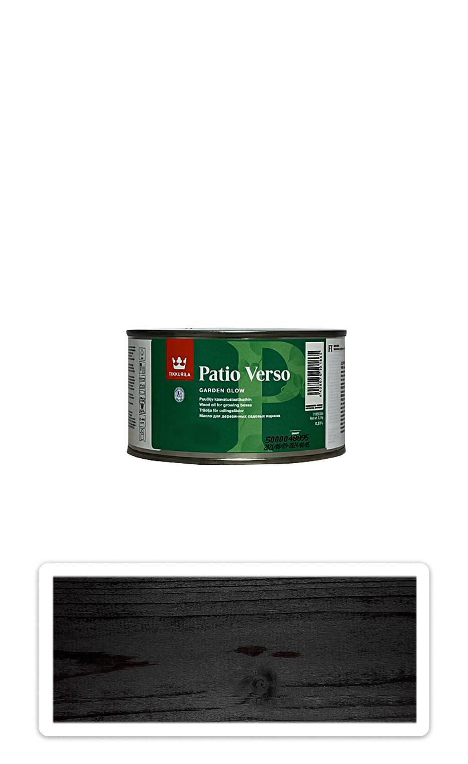 TIKKURILA Patio Verso - olej na vyvýšené záhony 0.33 l Černý