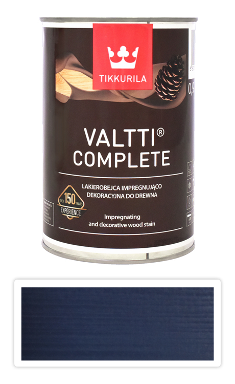 TIKKURILA Valtti Complete - matná tenkovrstvá lazura s ochranou proti UV záření 0.9 l Ilta 5085