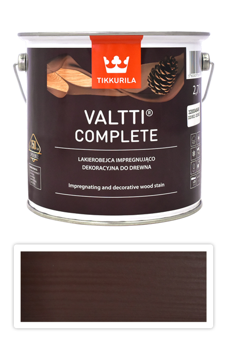 TIKKURILA Valtti Complete - matná tenkovrstvá lazura s ochranou proti UV záření 2.7 l Petäjä 5073