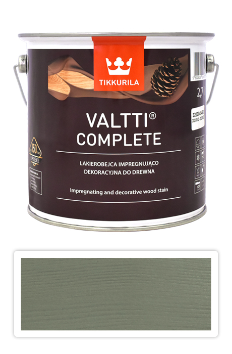 TIKKURILA Valtti Complete - matná tenkovrstvá lazura s ochranou proti UV záření 2.7 l Suvi 5065