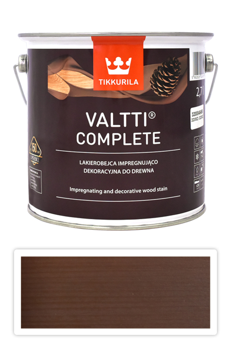 TIKKURILA Valtti Complete - matná tenkovrstvá lazura s ochranou proti UV záření 2.7 l Tatti 5071