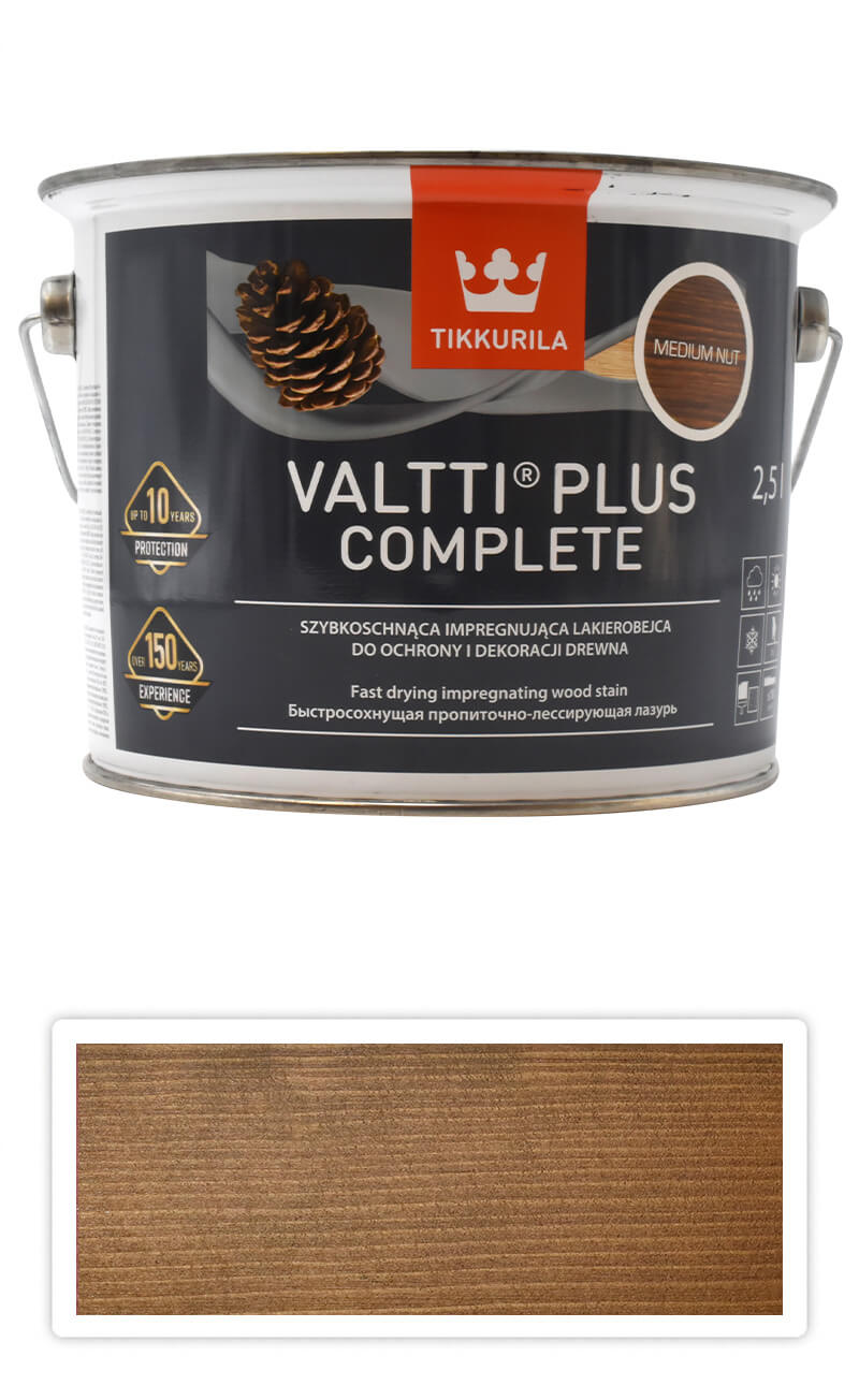 TIKKURILA Valtti Plus Complete - matná tenkovrstvá lazura 2.5 l Zlatý dub