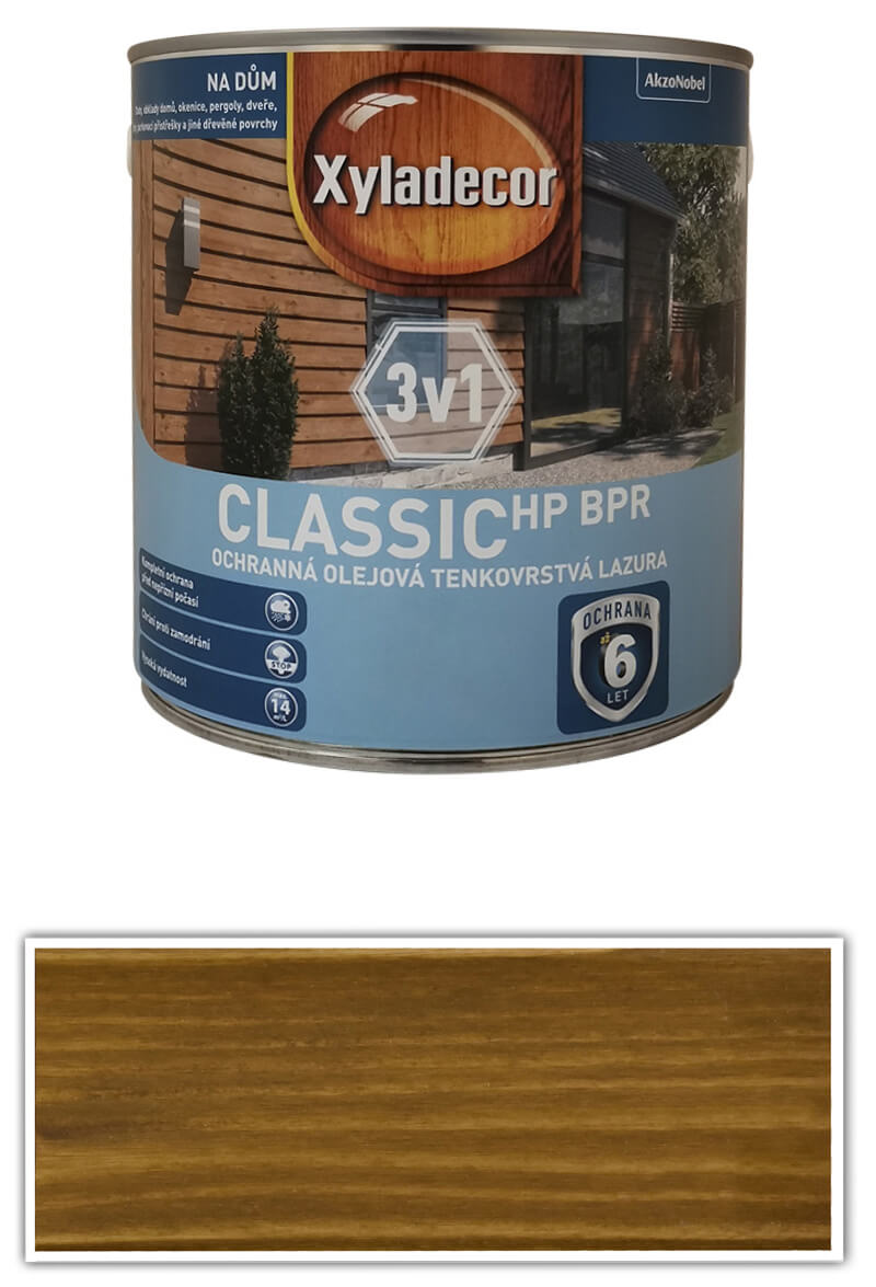 XYLADECOR Classic HP BPR 3v1 - ochranná olejová tenkovrstvá lazura na dřevo 2.5 l Dub