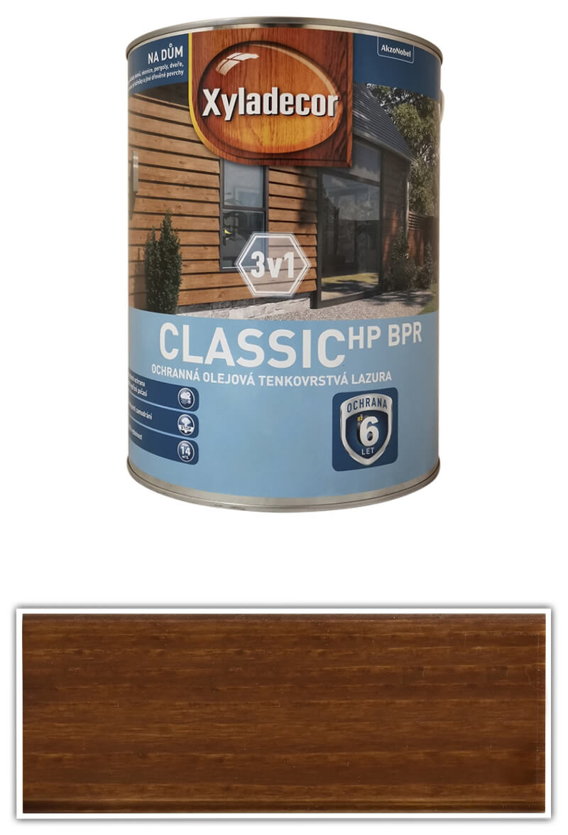 XYLADECOR Classic HP BPR 3v1 - ochranná olejová tenkovrstvá lazura na dřevo 5 l Teak