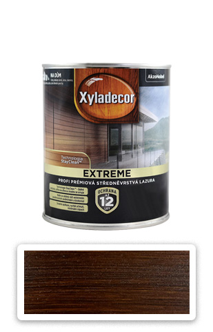 XYLADECOR Extreme - prémiová olejová lazura na dřevo 0.75 l Palisandr