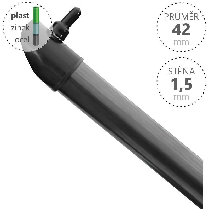 Vzpěra na plot DAMIPLAST poplastovaná