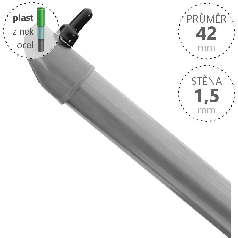 Vzpěra na plot DAMIPLAST poplastovaná