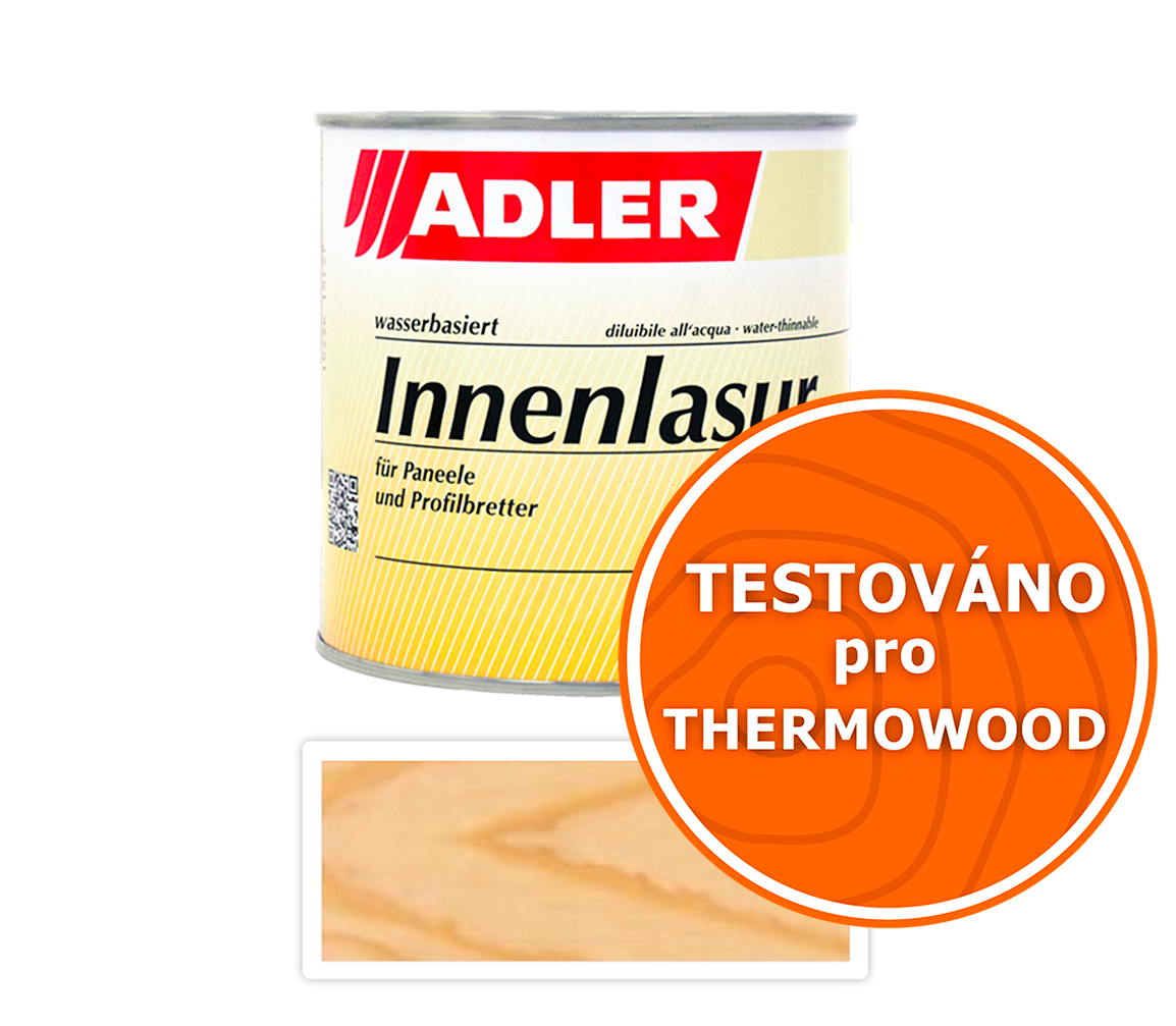 ADLER Innenlasur UV 100 - přírodní lazura na dřevo pro interiéry 0.75 l Bezbarvá