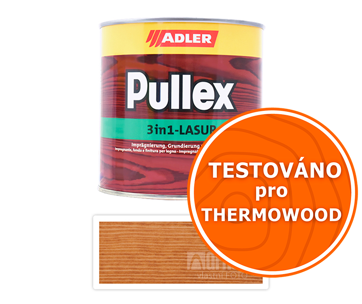 ADLER Pullex 3in1 Lasur - tenkovrstvá impregnační lazura 0.75 l Modřín