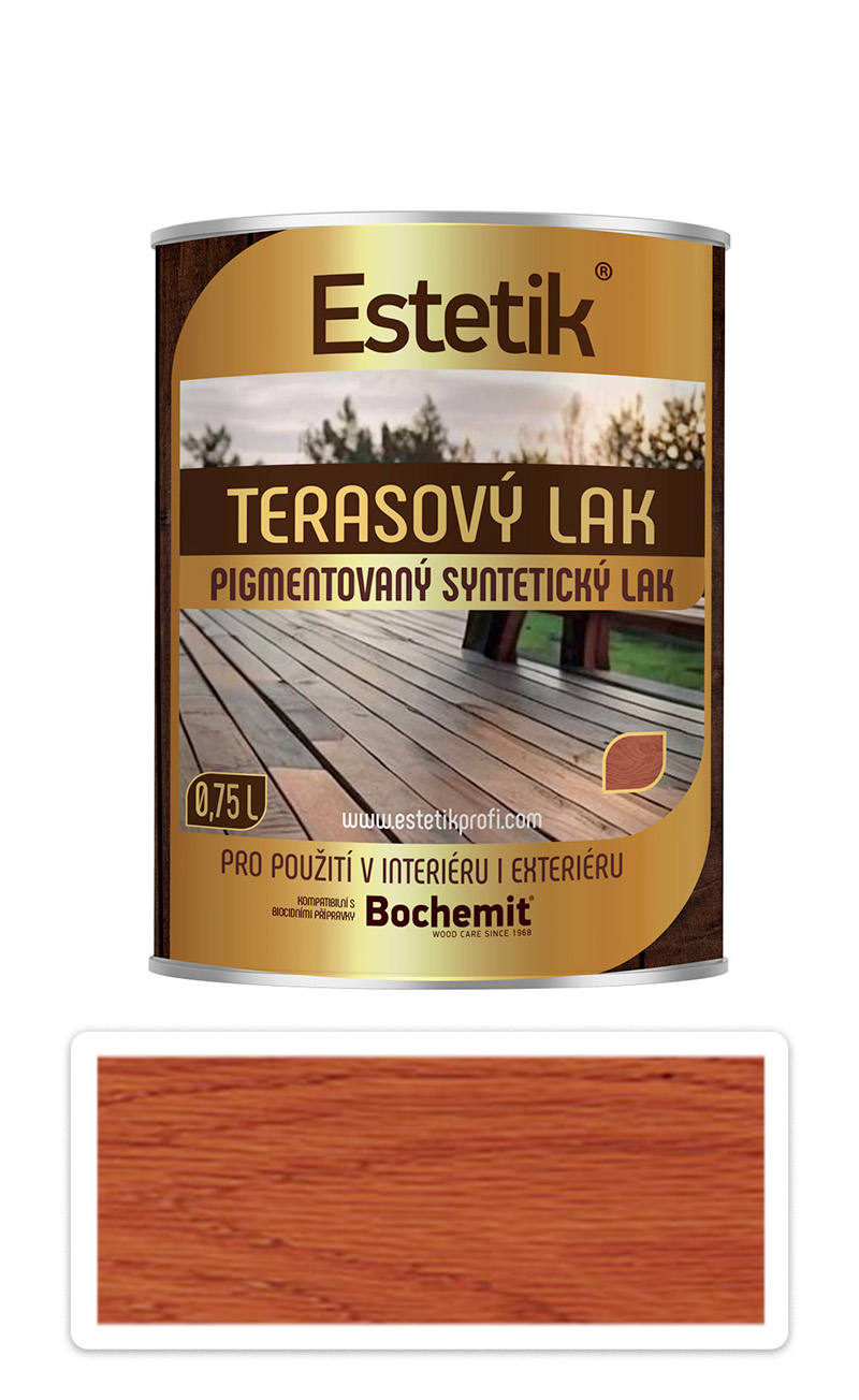 ESTETIK Terasový lak - pigmentovaný syntetický lak 0.75 l Teak