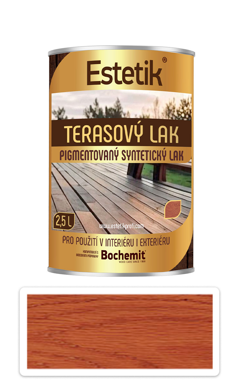 ESTETIK Terasový lak - pigmentovaný syntetický lak 2.5 l Teak