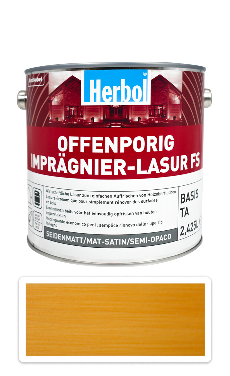 HERBOL Offenporig Impragnier-Lasur FS - impregnační lazura na dřevo 2.5 l Buk