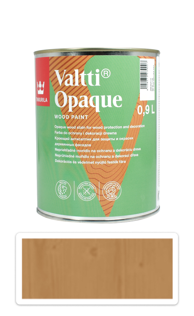 TIKKURILA Valtti Opaque - polomatná krycí barva na dřevo 0.9 l D105