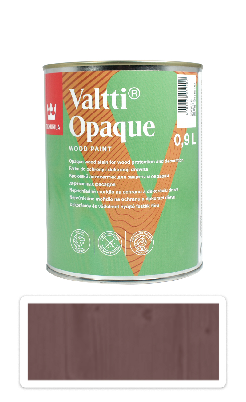 TIKKURILA Valtti Opaque - polomatná krycí barva na dřevo 0.9 l D110