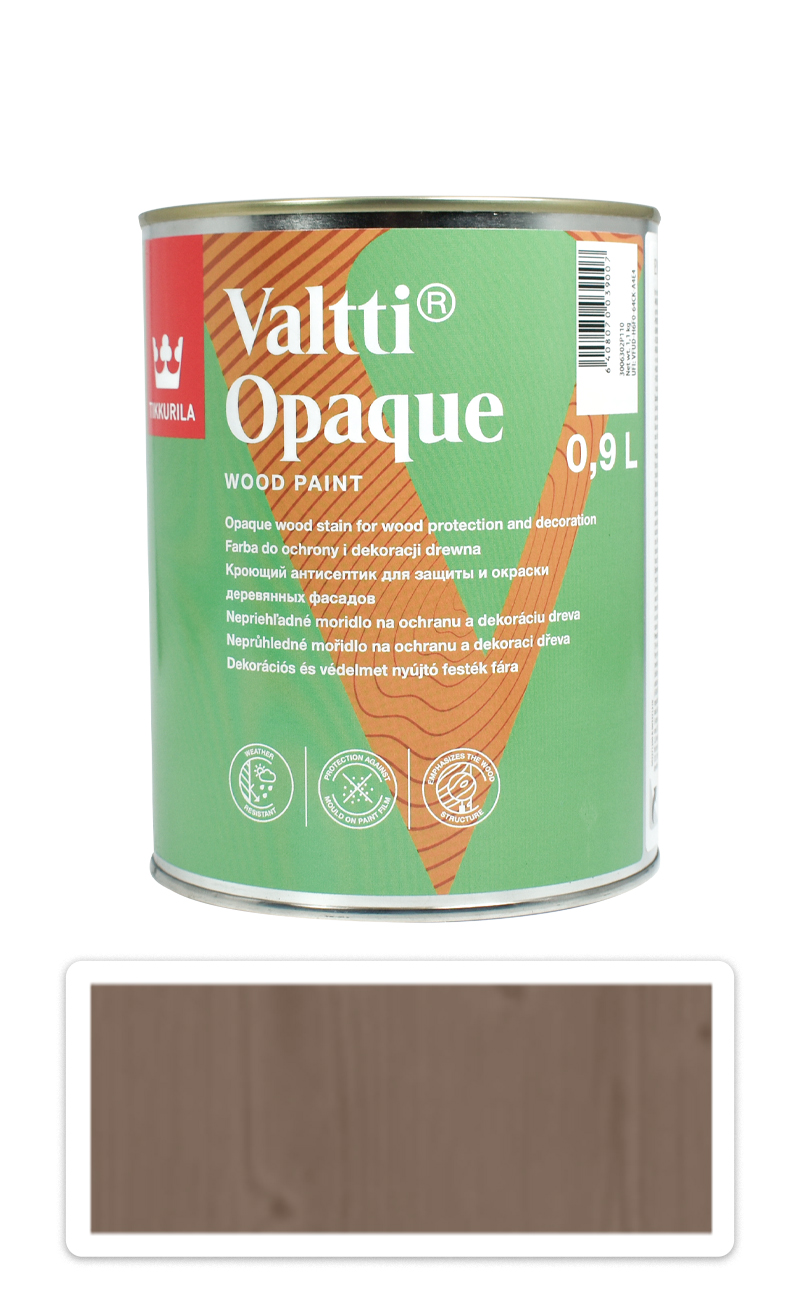 TIKKURILA Valtti Opaque - polomatná krycí barva na dřevo 0.9 l Q677