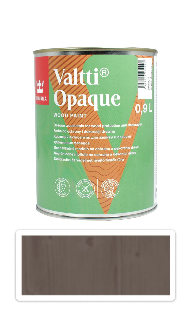 TIKKURILA Valtti Opaque - polomatná krycí barva na dřevo 0.9 l Q683