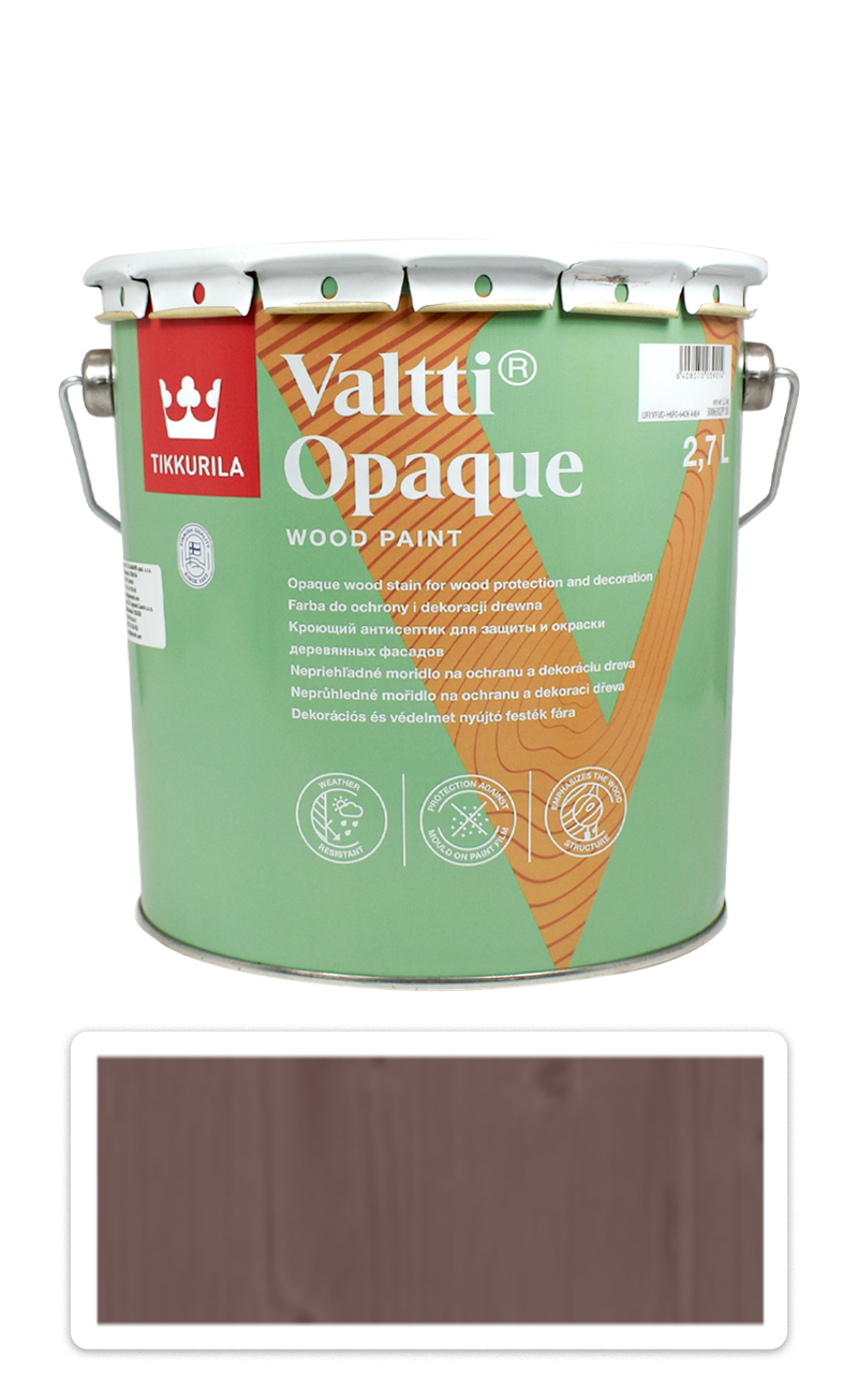 TIKKURILA Valtti Opaque - polomatná krycí barva na dřevo 2.7 l D111