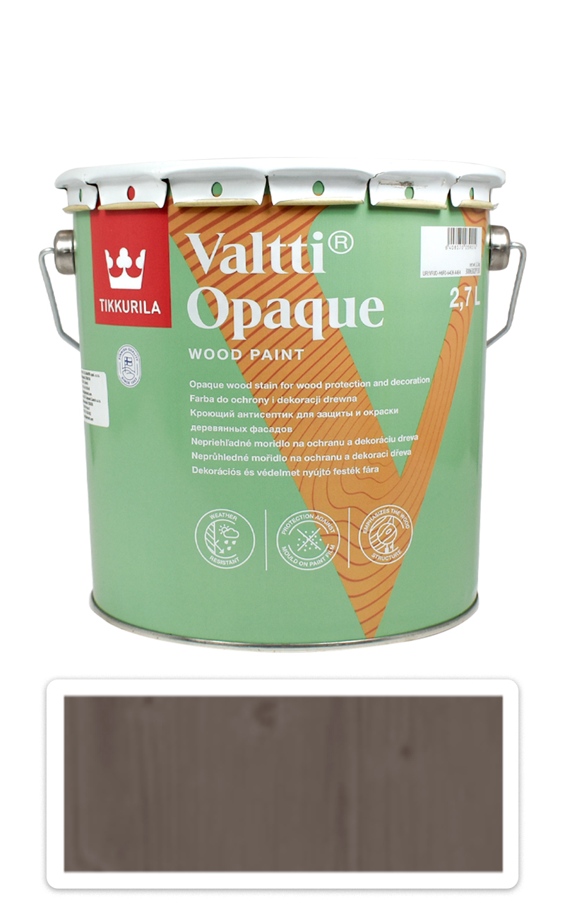 TIKKURILA Valtti Opaque - polomatná krycí barva na dřevo 2.7 l Q683