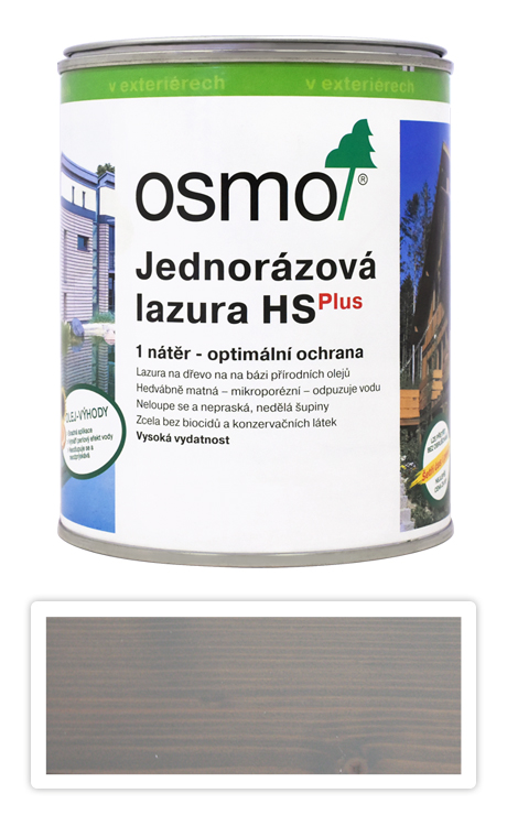 Jednorázová lazura HS OSMO 0.75l Stříbrný topol 9212