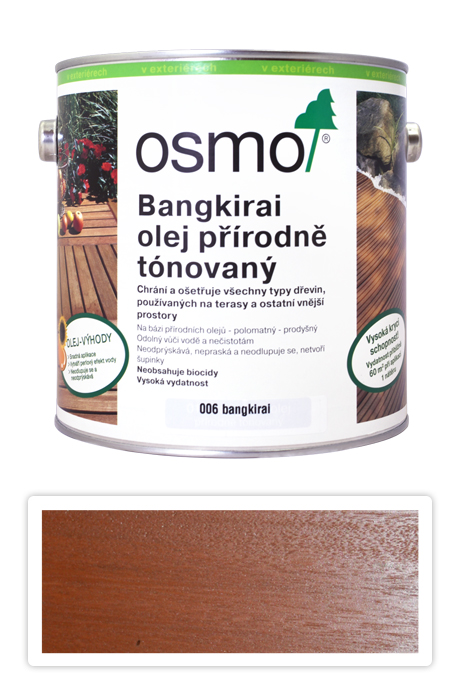 OSMO Speciální olej na terasy 2.5 l Bangkirai 006