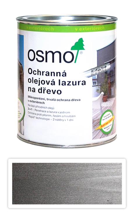 Ochranná olejová lazura OSMO EFEKT 0.75l Stříbrný Onyx 1143