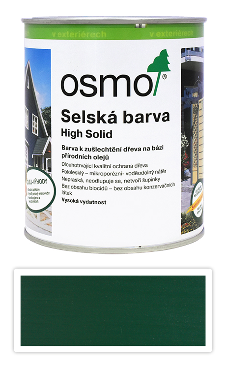 Selská barva OSMO 0.75l Jedlově zelená 2404