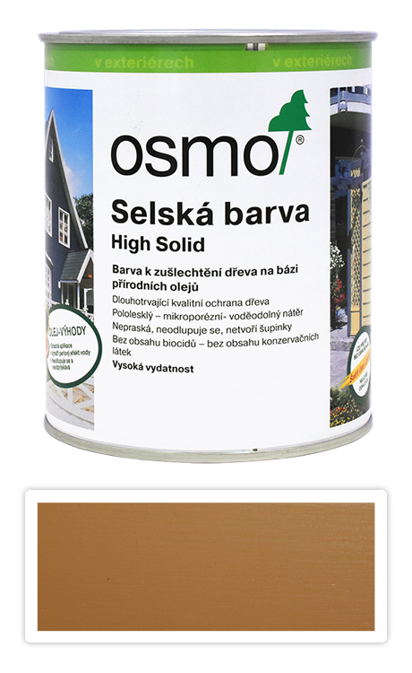 Selská barva OSMO 0.75l Slunečně žlutá 2205