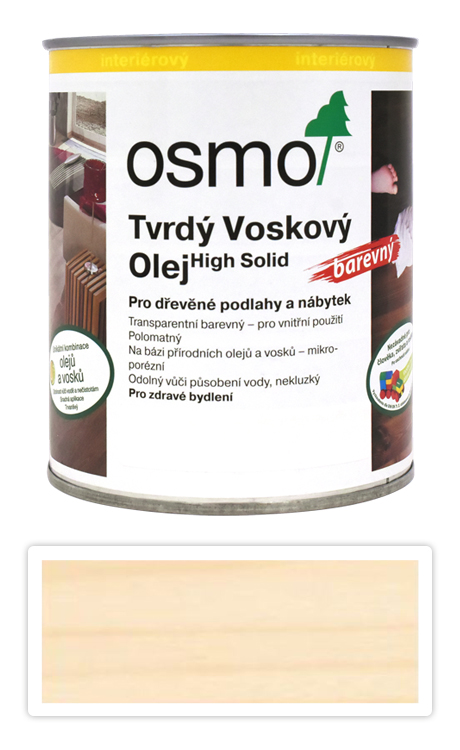 Tvrdý voskový olej OSMO barevný 0.75l Bílý 3040