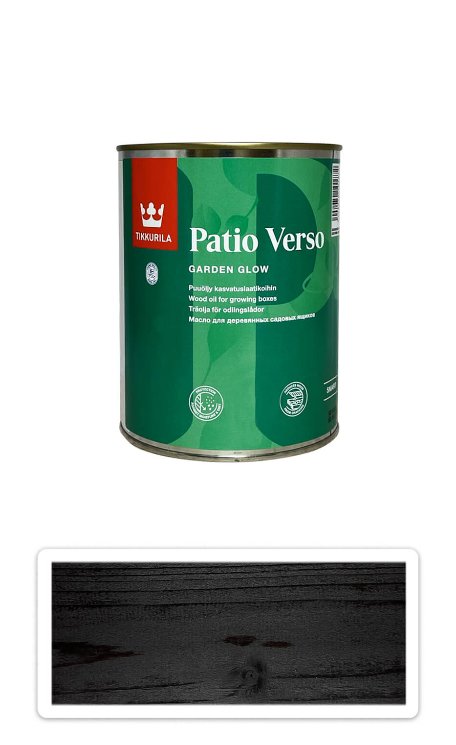 TIKKURILA Patio Verso - olej na vyvýšené záhony 0.9 l Černý